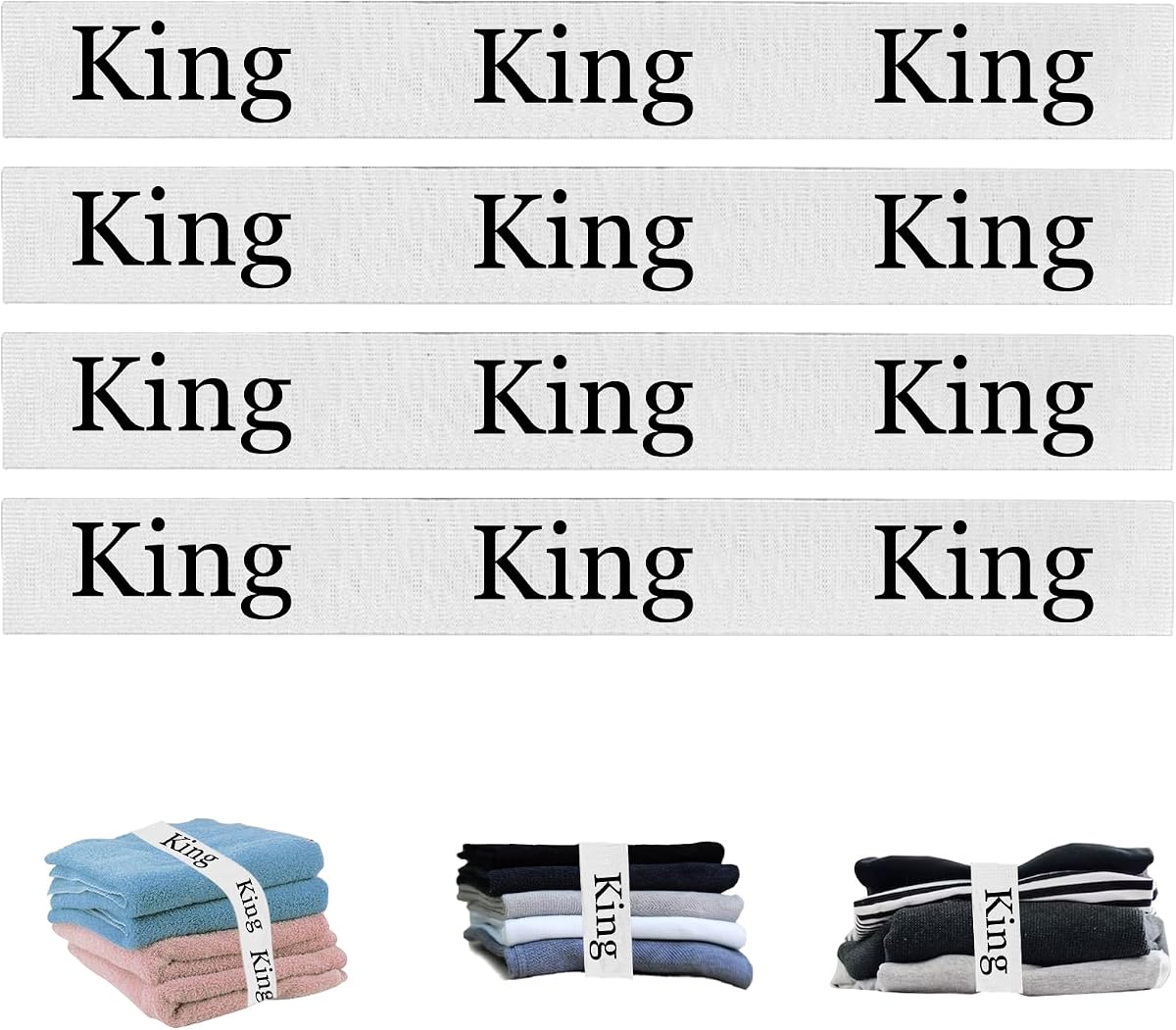 4pcs Bed Sheet Organizer Bands, Bed Sheet Organizer Elastic Bands for Sheet Sets Pillowcases Bedding Sheet Straps for Organizing Closet Wardrobe Storage Bedroom Laundry Dormitory (King)