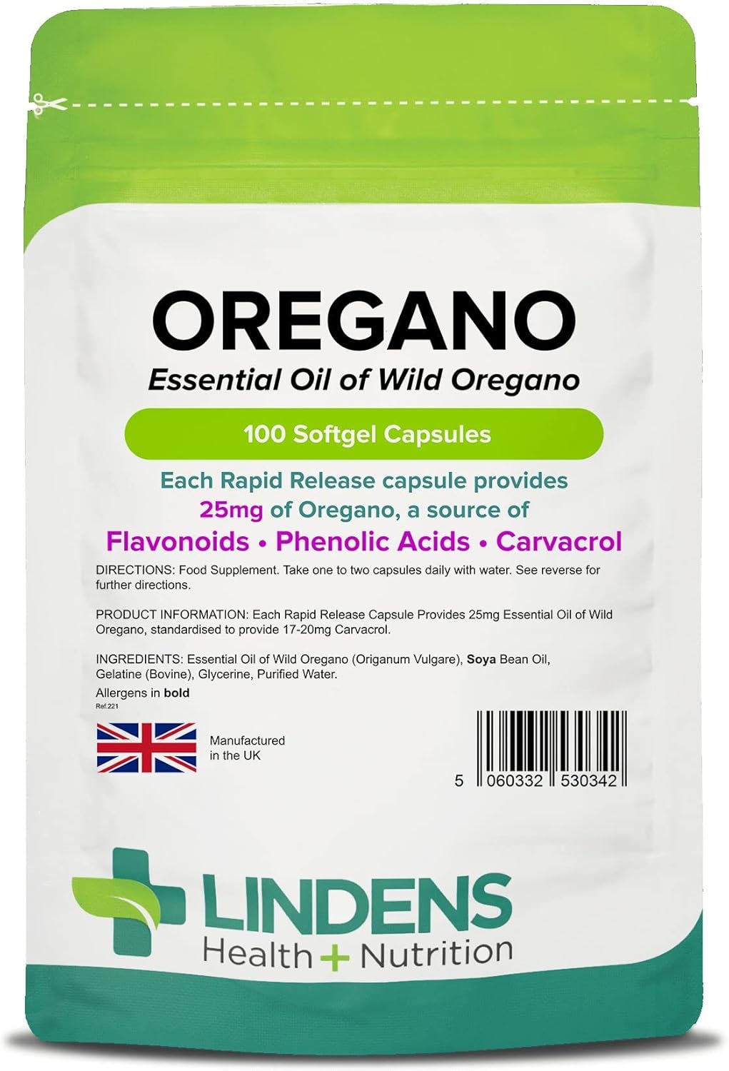 Oil of Oregano 25mg 3Pack 300 Capsules Phenolic Acid