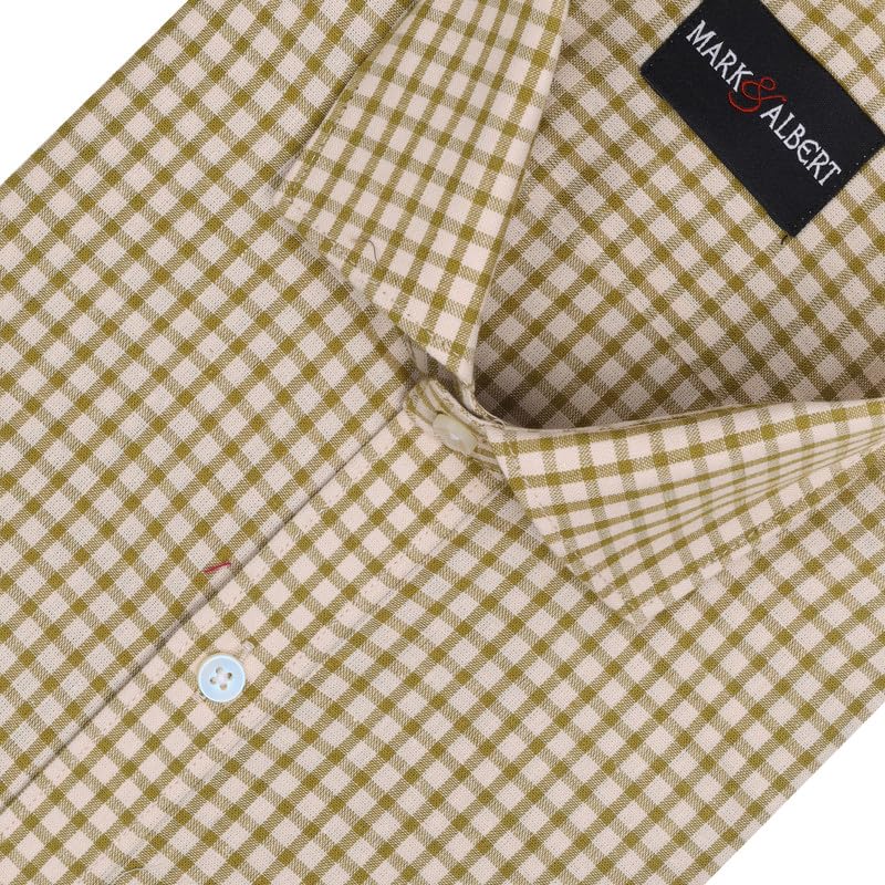 Image of Mark & Albert Men's Half Sleeves Cotton Formal Shirt