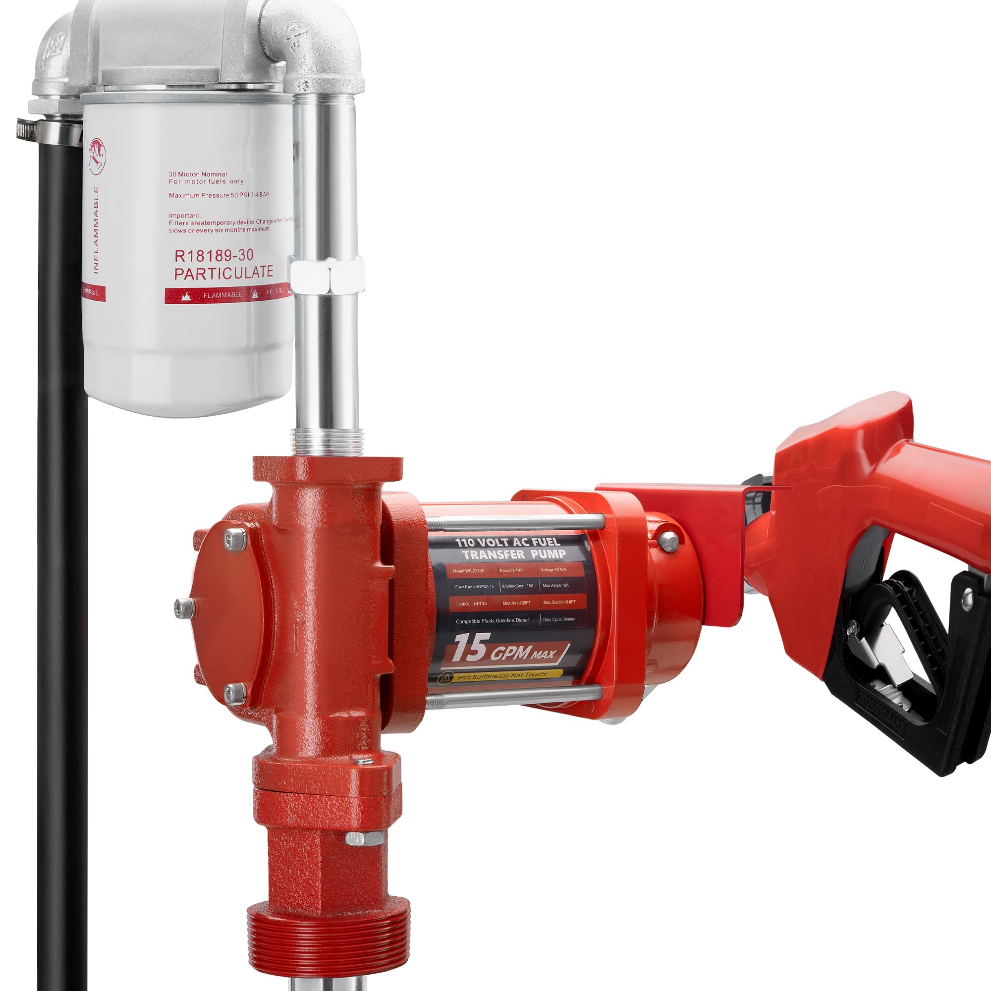 VALYHOOD 110V AC 15 GPM Fuel Transfer Pump