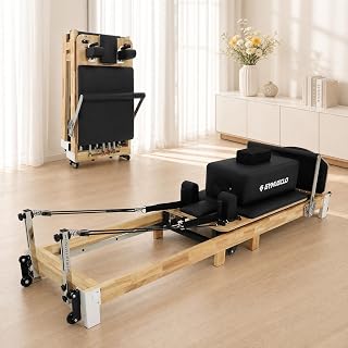 97 inch foldable wooden reformer wood black