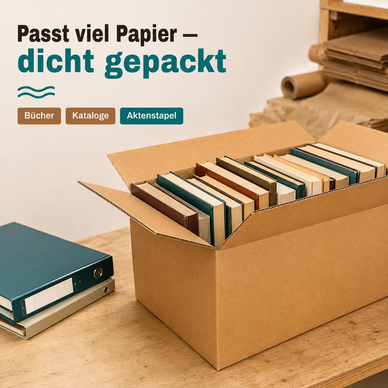 GiDeli Versandkarton 585x230x335 mm Bücherkarton 2-wellig Braun 20 Stück