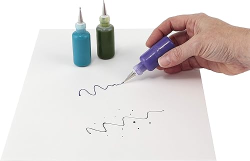 Miniatura 5 de Creative Mark Flo Line - Botella aplicadora de punta de precisión con puntas de acero inoxidable, para pintura artística, medios fluidos, tinta,
