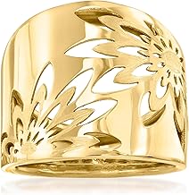 Ross-Simons Italian 14kt Yellow Gold Openwork Floral Ring