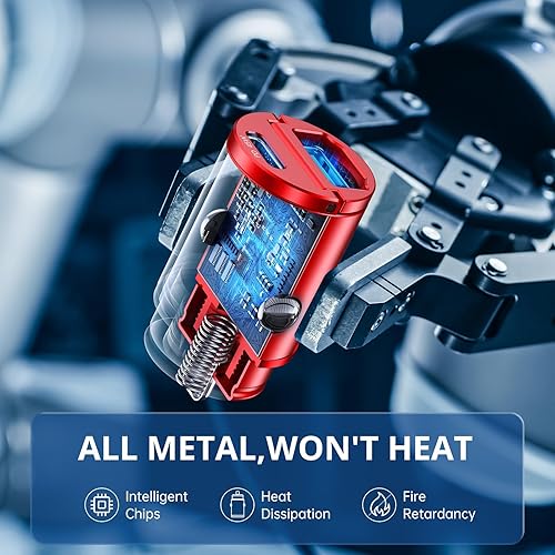 Miniatura 6 de Cargador de coche USB C Syncwire de 90 W PD 45 W y QC 45 W Adaptador USB de carga rápida Super Mini y todo metal Compatible con iPhone 1514 Pro Max