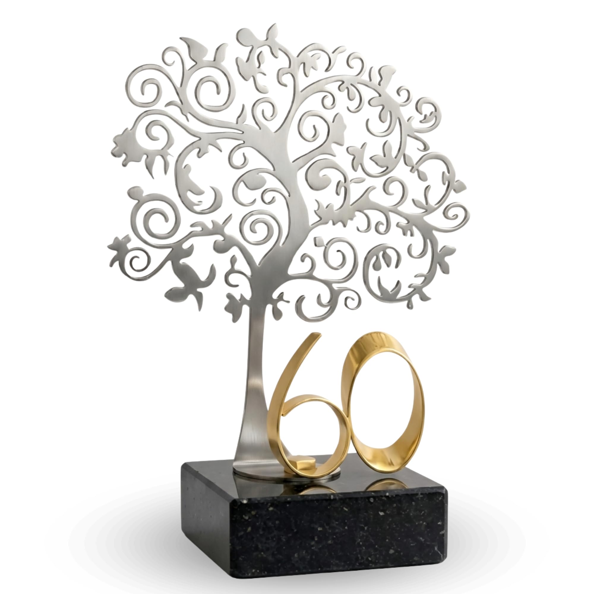 JOYERIA EL FARO | Regalo Original de cumpleaños | Placa Conmemorativa Personalizada con Grabado y Estuche Premium | Un Detalle único y Especial (60 cumpleaños)