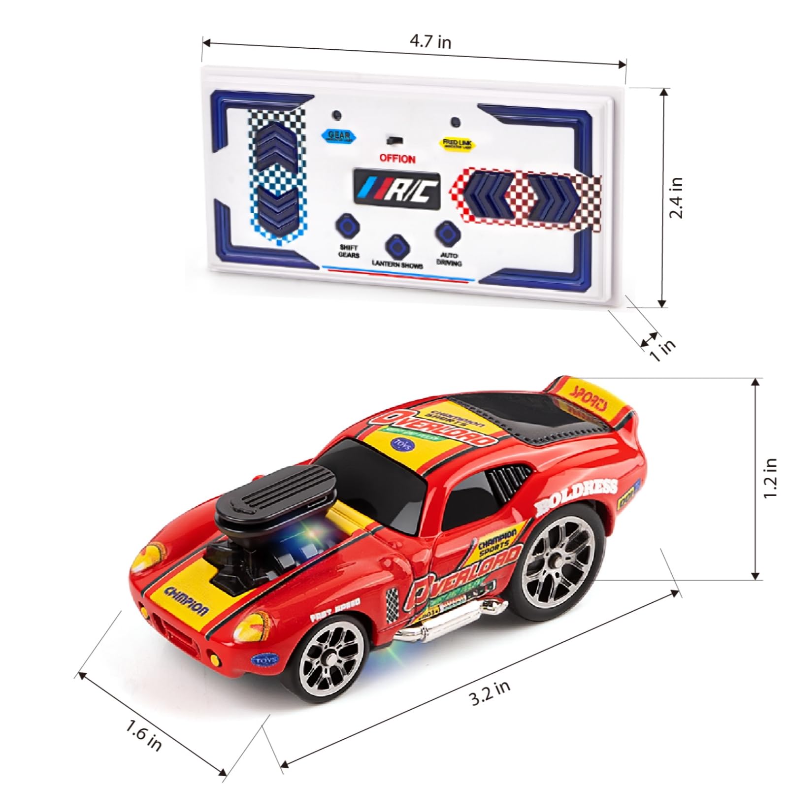 funnykid Mini Drift RC Cars, Remote Control Cars Gift Set Toys for 3 4 5 6 7 8 9 10 Year Old Boys, Alloy Body, 3 Speed - Image 3
