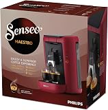 Philips Domestic Appliances Senseo Maestro Machine à café à dosettes avec épaississement du café et fonction mémo, réservoir d'eau de 1,2 l, produit vert, couleur : rouge (CSA260/90) - 4