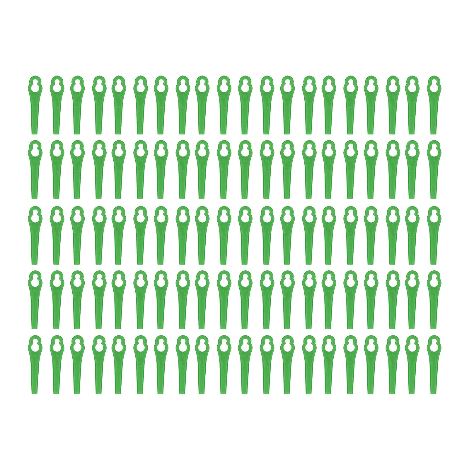 Cocoarm Lame di Ricambio per Tosaerba in Plastica da 100 Pezzi, 20 X 84 Mm, a Forma di Zucca, Resistenti all'Usura, Facili da Installare, per Tosaerba, Potatura da Giardino. (Green)