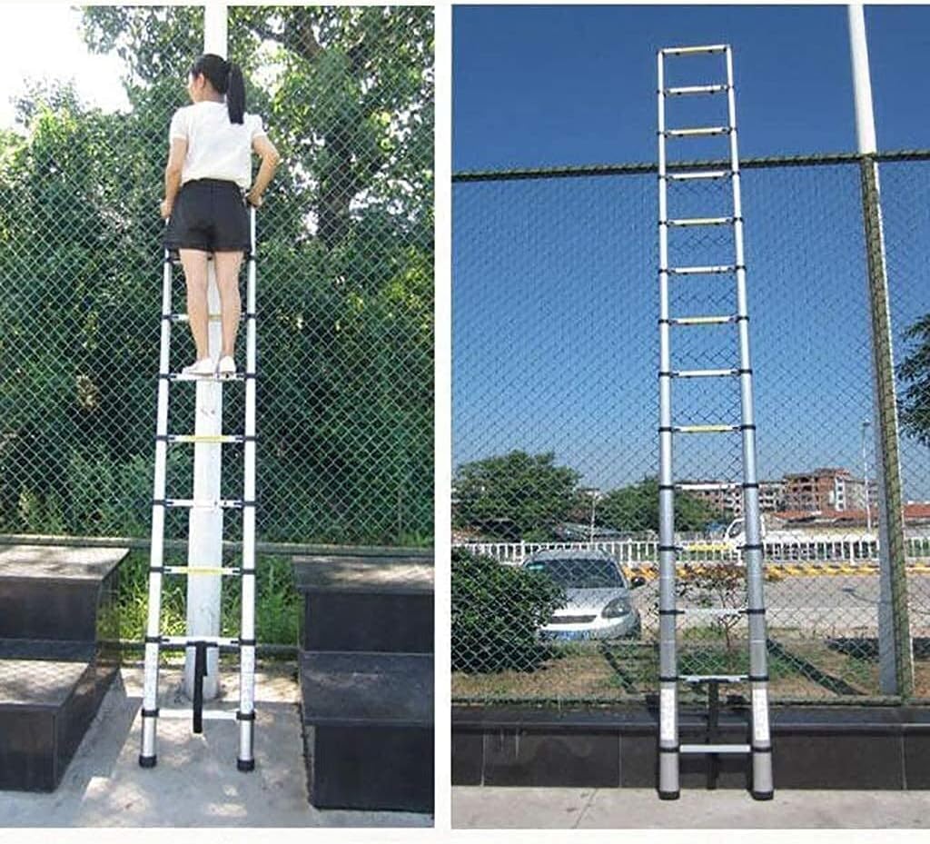Ladders,Household Portable Telescopic Ladder Multifunction Folding Engineering Ladder Aluminum Alloy Thickening Lifting Stairs Telescopic Ladder,320Cm