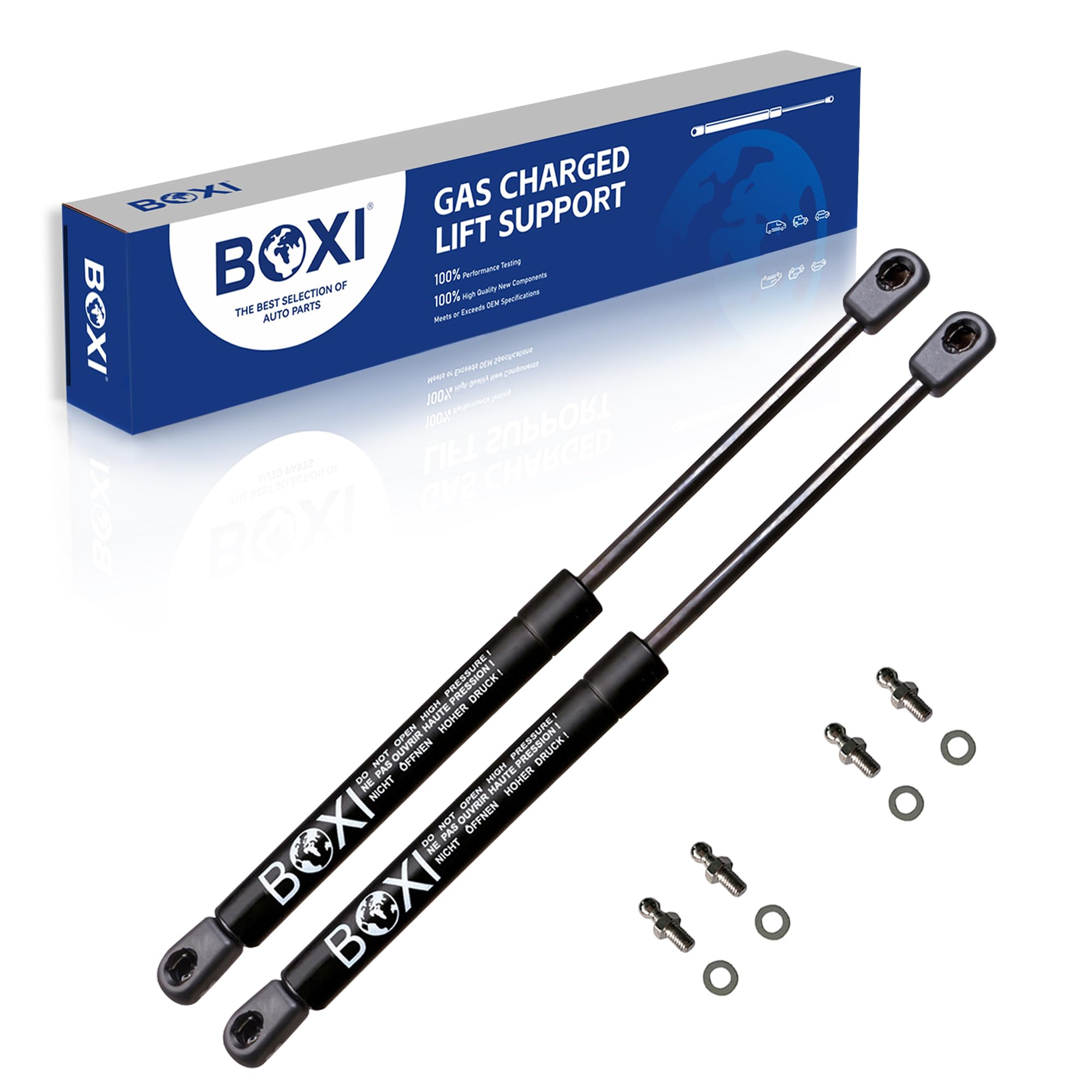 BOXI 2pcs Lift Supports Struts Shocks Gas Struts Shocks Springs Supports Fit for Nissan 280ZX 1979-1983 Rear Hatch/for Saab 9-5 1999-2005 Sedan/Wagon Hood | Replaces SG125001 4800