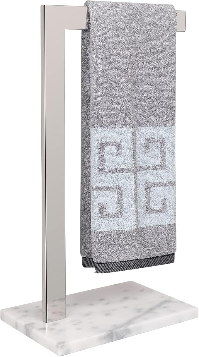NearMoon Hand Towel Holder with Balanced Marble Base, 304