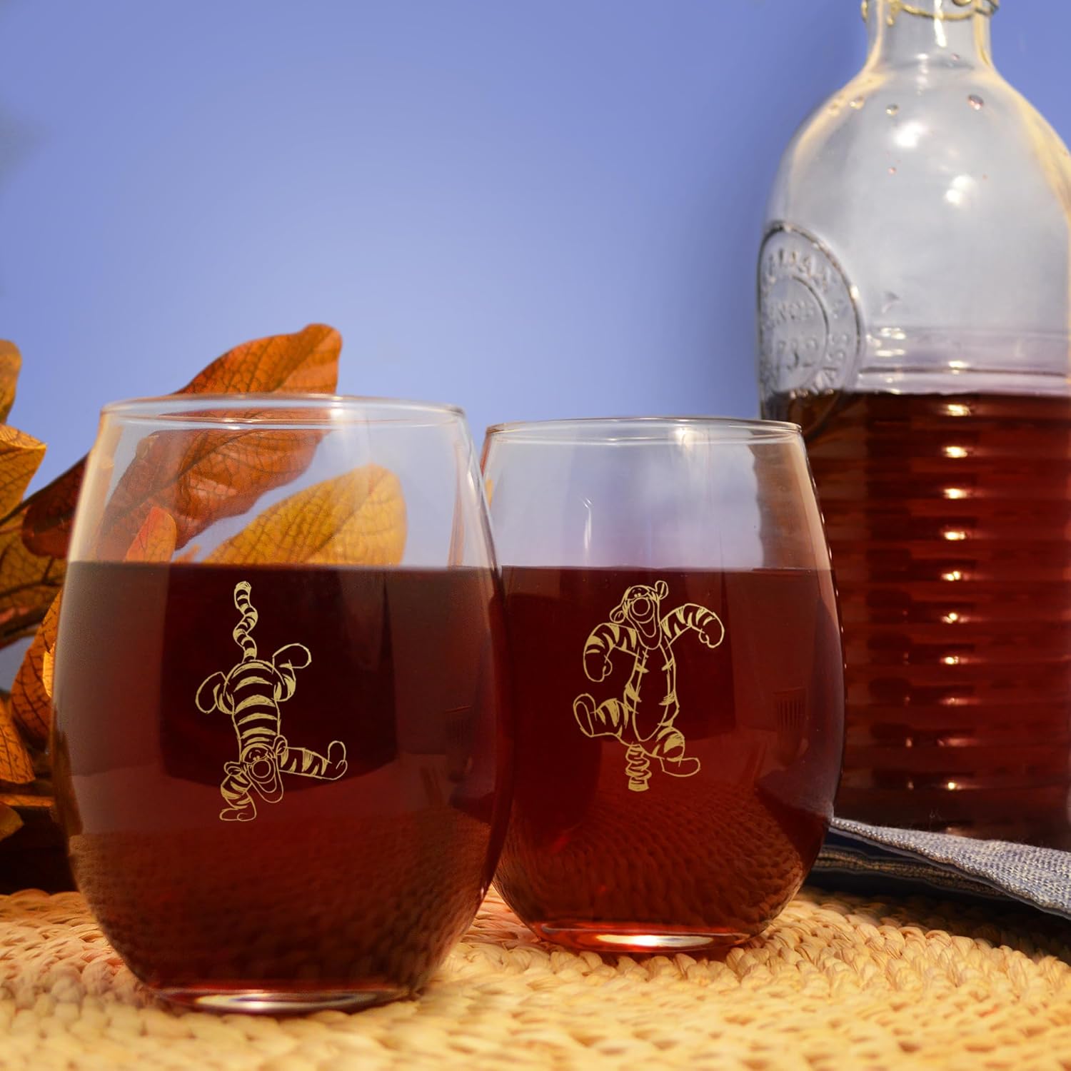Tigger Stemless Glasses 17 oz 2 Pack Tumbler Glasses
