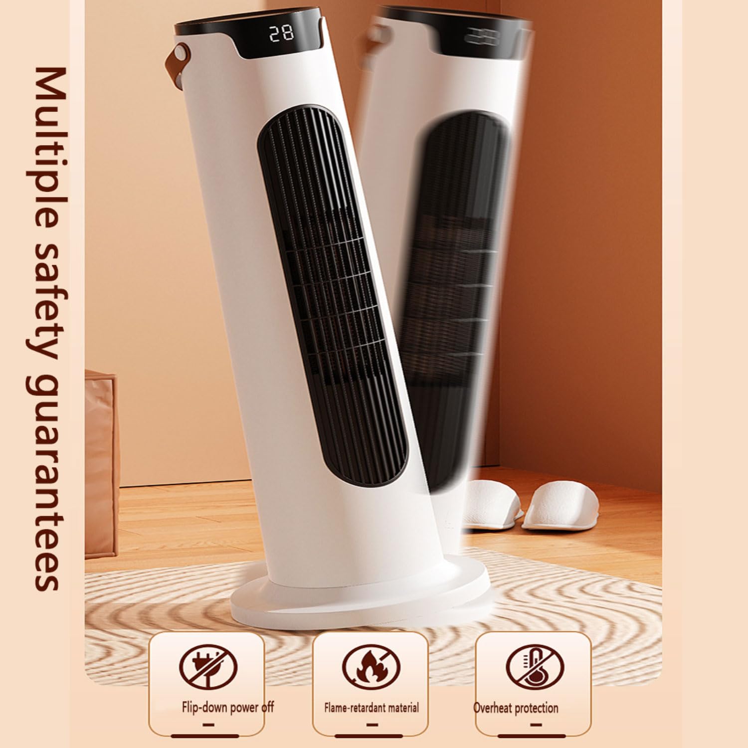 Stufetta Elettrica da Bagno Termoventilatore con 3Modalità Termostato Protezione da Surriscaldamento e Ribaltamento Riscaldatori elettrici Portatili per Interni e Camera da Letto