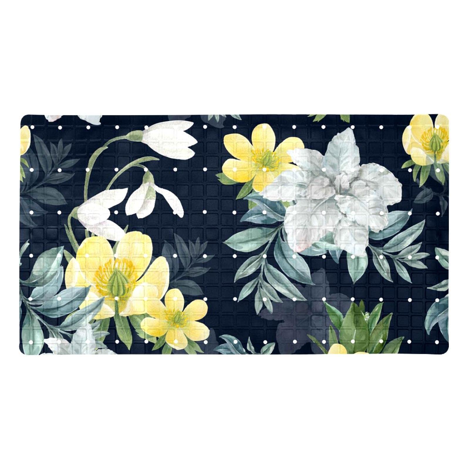 Tapis de bain antidérapant PVC lavable 40x70 pour douche et baignoire