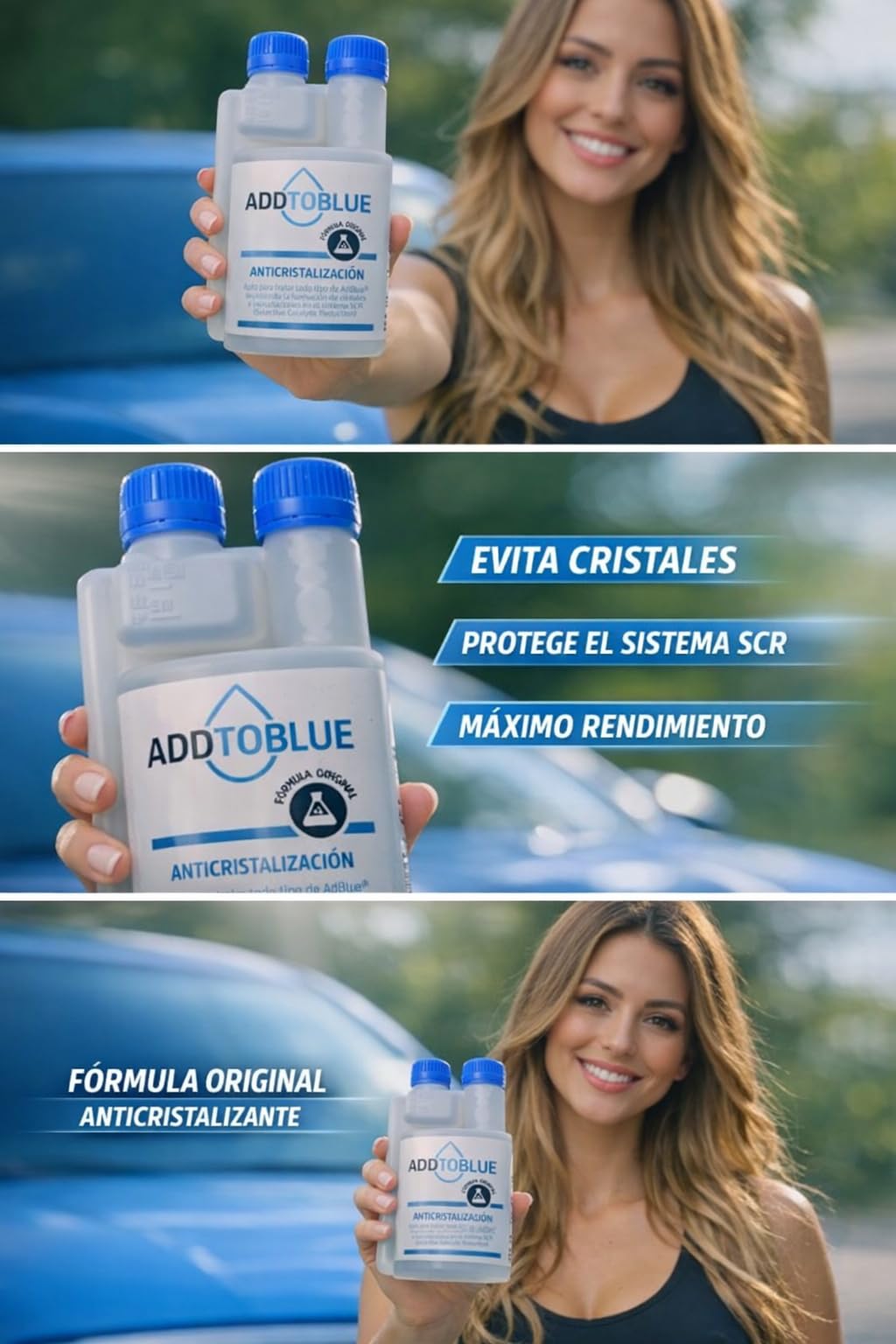 Addtoblue aditivo anticristalizacion para Sistema adblue Formula Original Tratamiento preventivo de fabricación española.