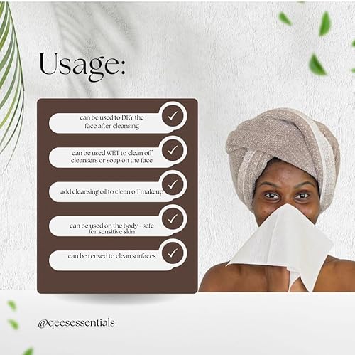 Miniatura 2 de Toalla de lavado XL  Desmaquillante desechable  Toalla facial biodegradable  Paño de lavado facial  Paño de lavado húmedo y seco  Paño de lavado