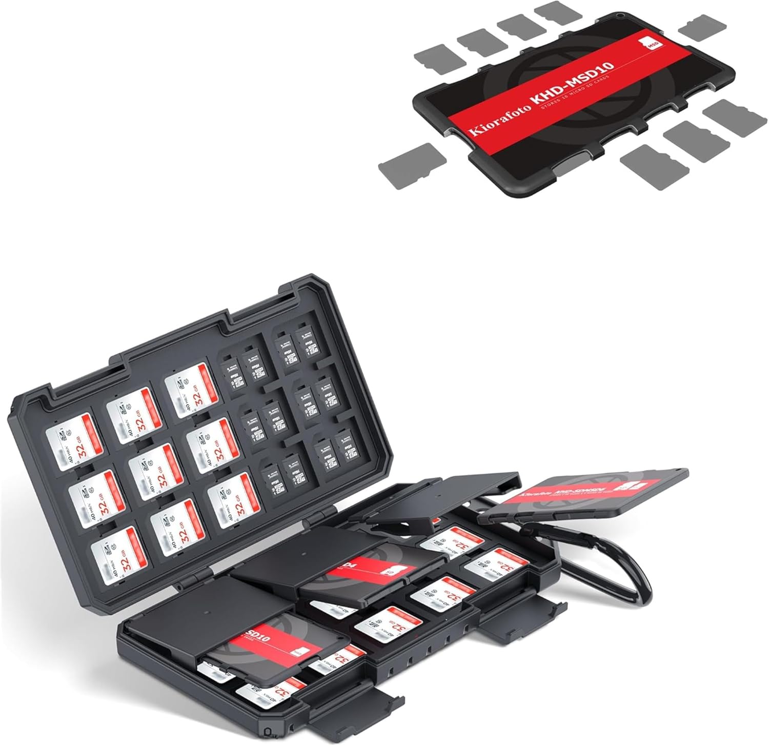 Slim Memory Card Case + New Memory Card Case: for Storage SD SDXC SDHC & TF MSD Cards