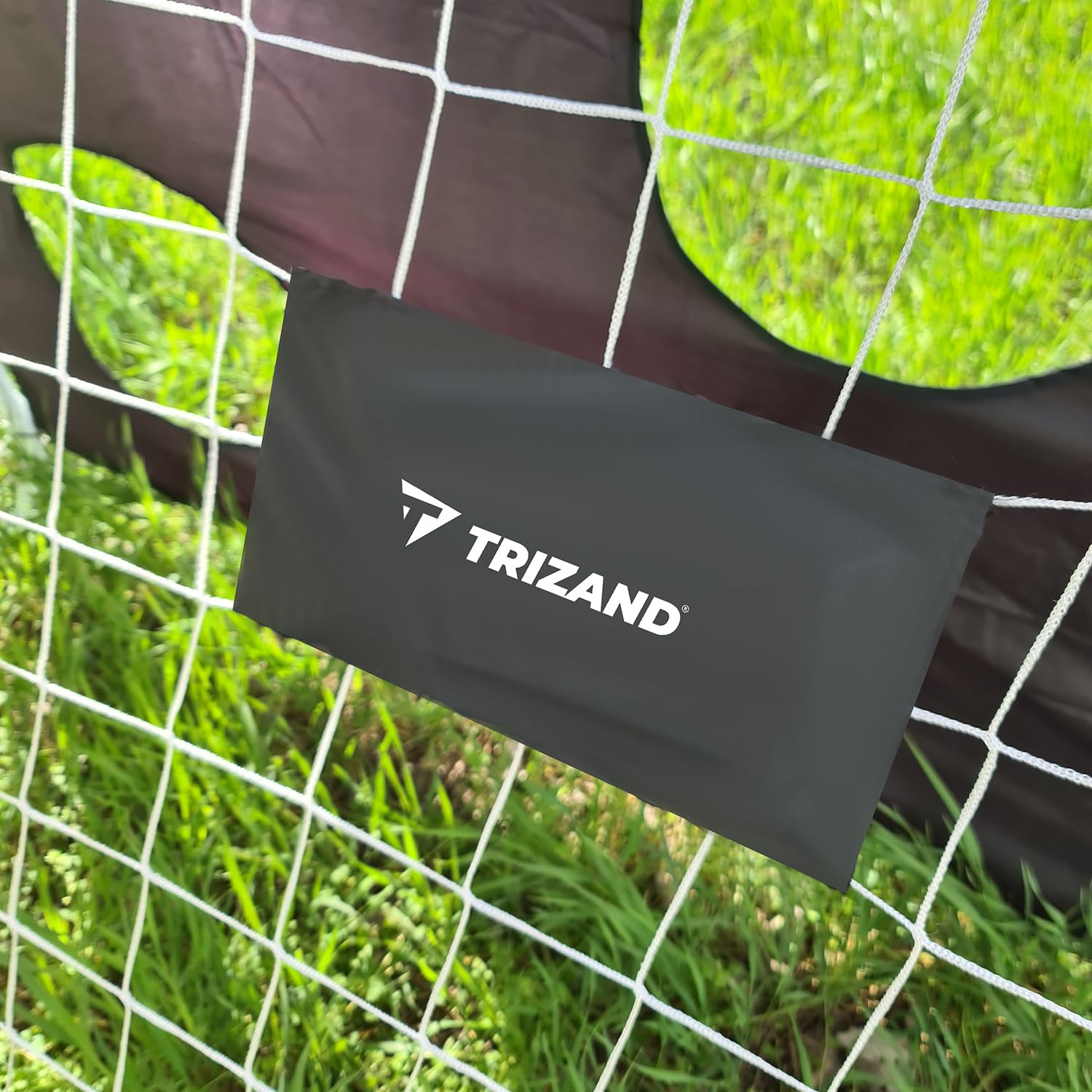 TRIZAND But de football 240 x 170 cm avec cible et filet, construction en métal robuste, montage rapide pour jardin entraînement école