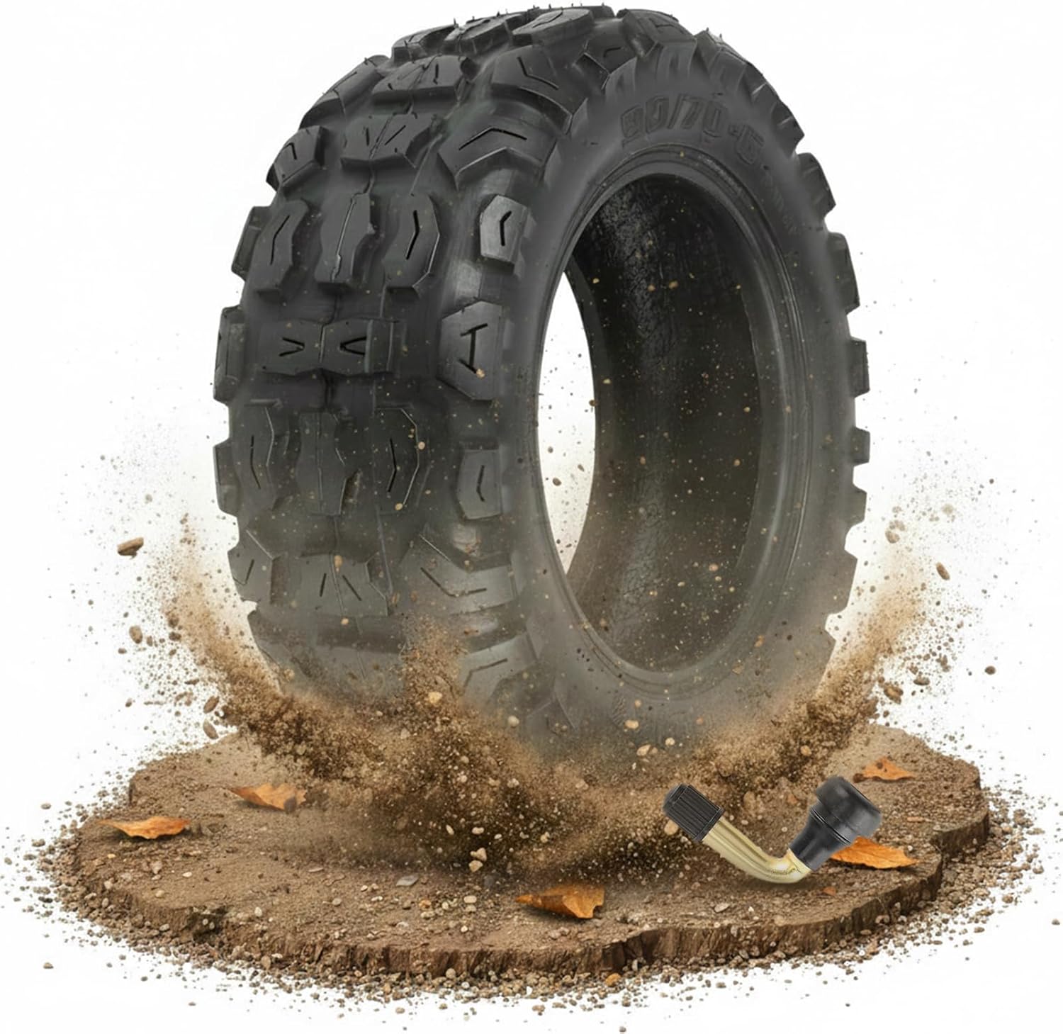 90/70-6 Tire 11in Electric Scooter Tire, 90/70-6 Vacuum Tire Tubeless Scooter Tire Electric Scooter Rubber Tires Replacement
