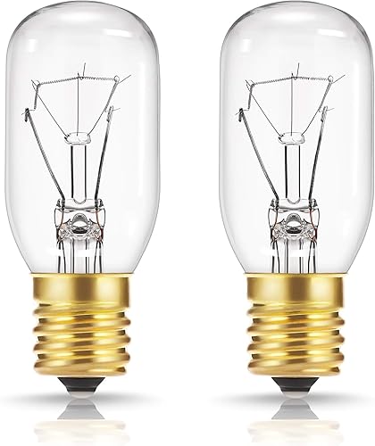 DORESshop Foco de 40 W, 4 unidades de bombillas incandescentes tubulares T8, bombilla de repuesto para horno de microondas, base intermedia