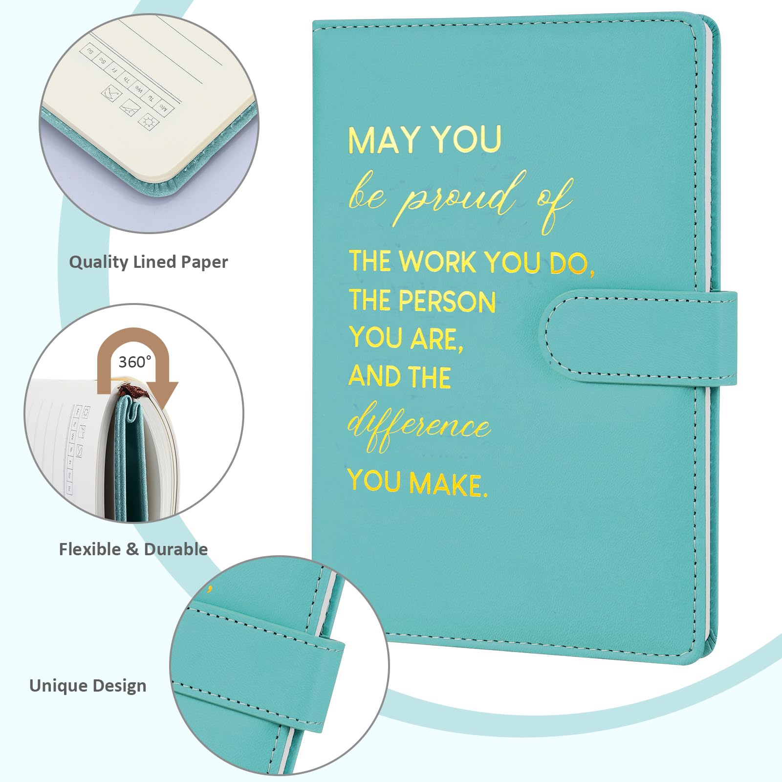 Sinmoe Inspirational Leather Notebook and Pen Set - Image 3