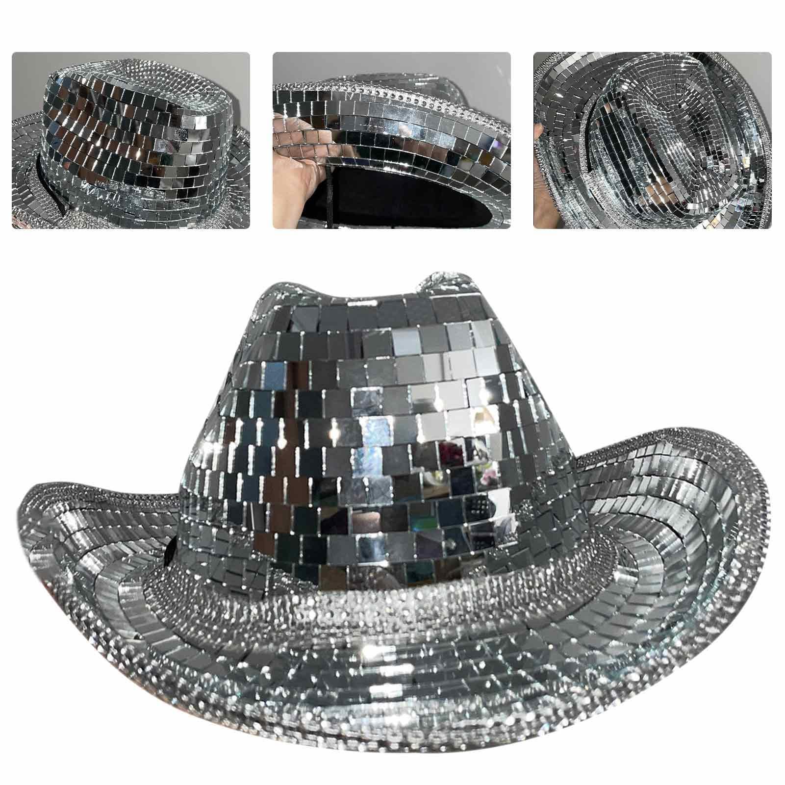 Disco Cowboyhut | Cowboyhüte mit Glitzer Pailletten