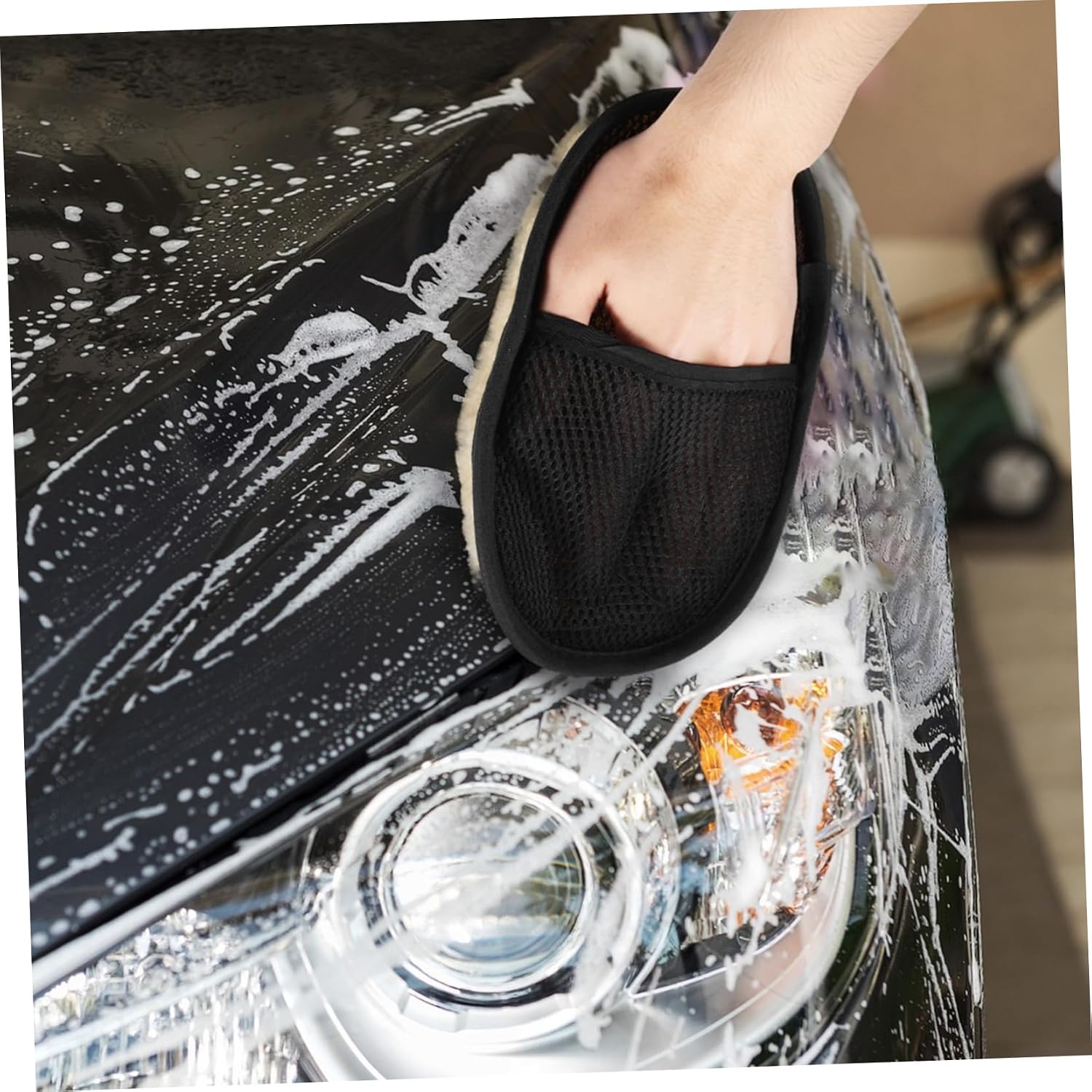 2pcs Bars Auto Detailing Mitts Microfiber Cloths Cleaning Car Wash Mitts Scratch Car Washing for Detailing