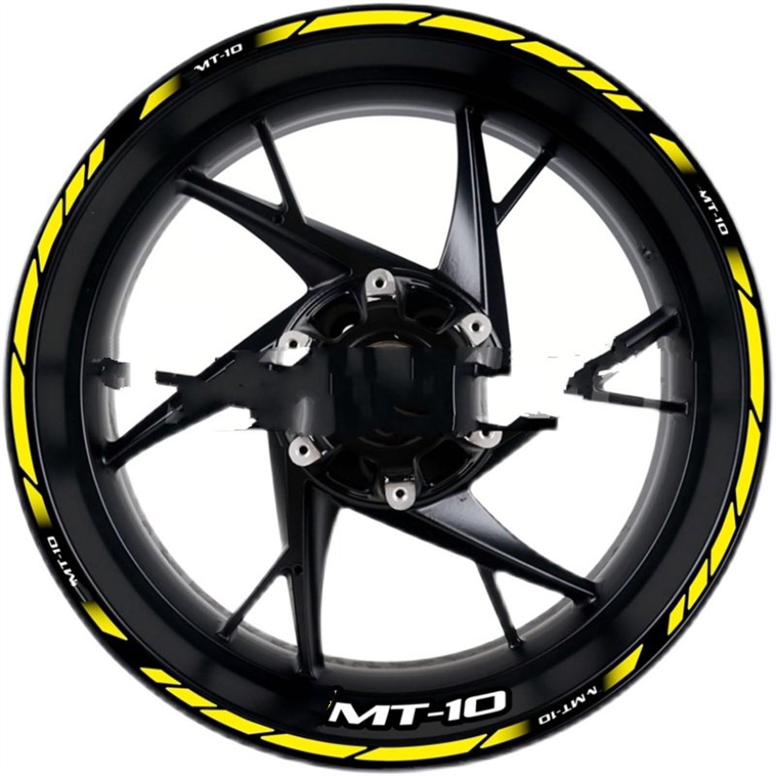 Motorcycle for Yamaha MT-10 Mt10 Front and Rear Tire Waterproof Sticker Reflective Stripe Rim Set Decal Decorative(Color11)