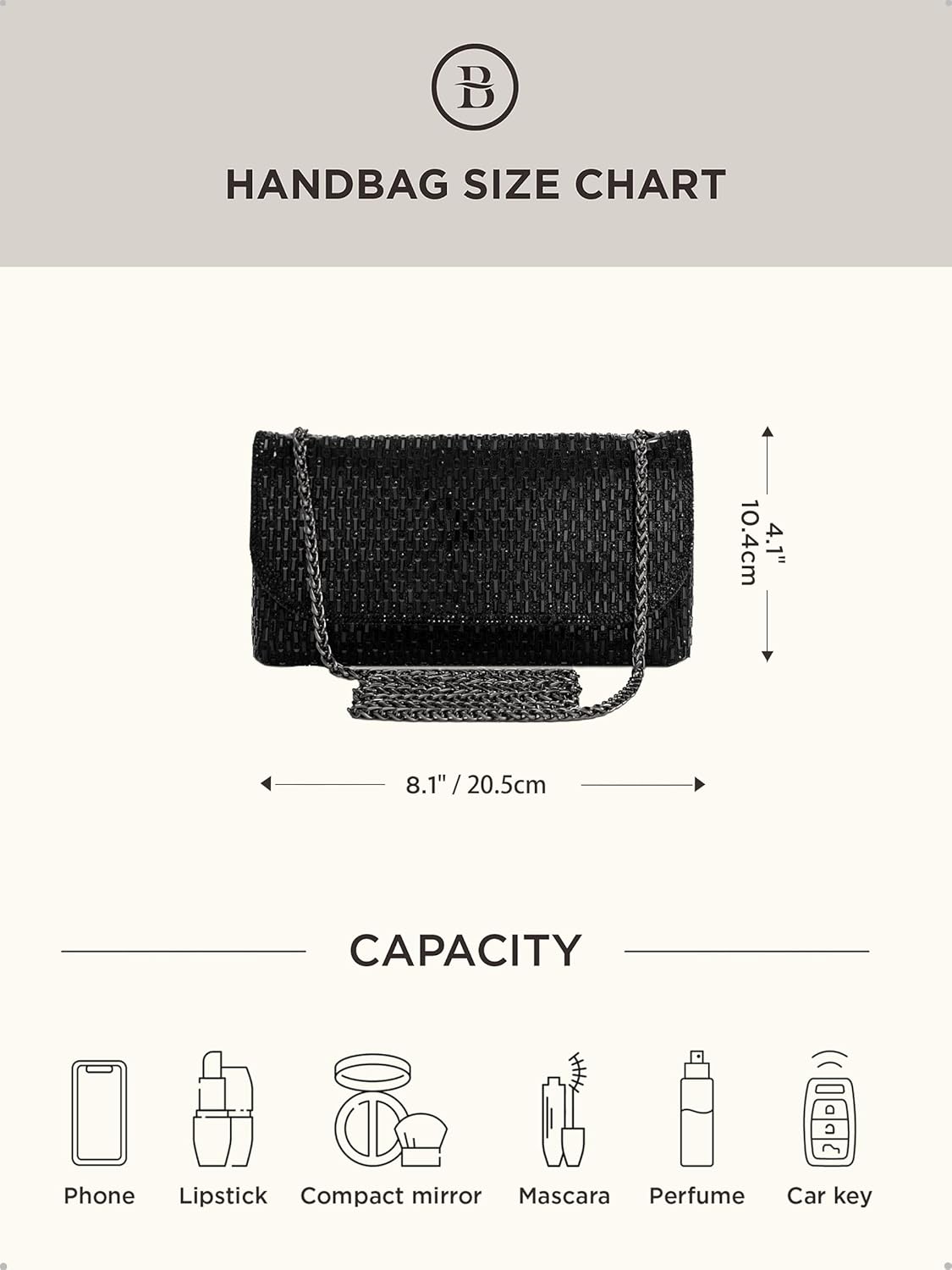 Coucoland Clutch Purses for Women, Formal Evening Bags with Glitter Rhinestones Party Shoulder Bag Wedding Cocktail Prom - Image 7