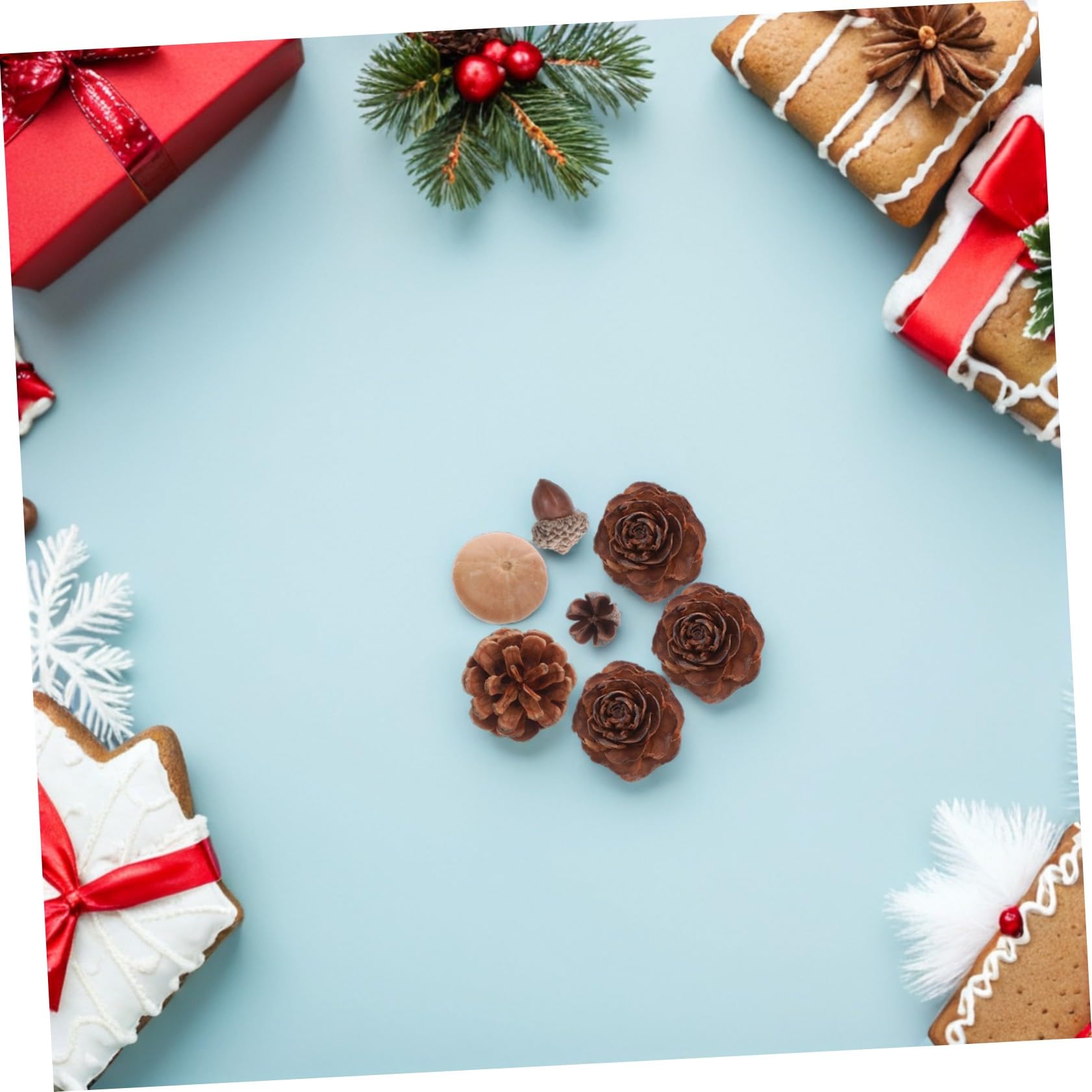 Mini Piñas Naturales para Manualidades DIY Adornos Rústicos para Coronas y Relleno de Jarrones Decoraciones Sostenibles para Navidad y Otoño