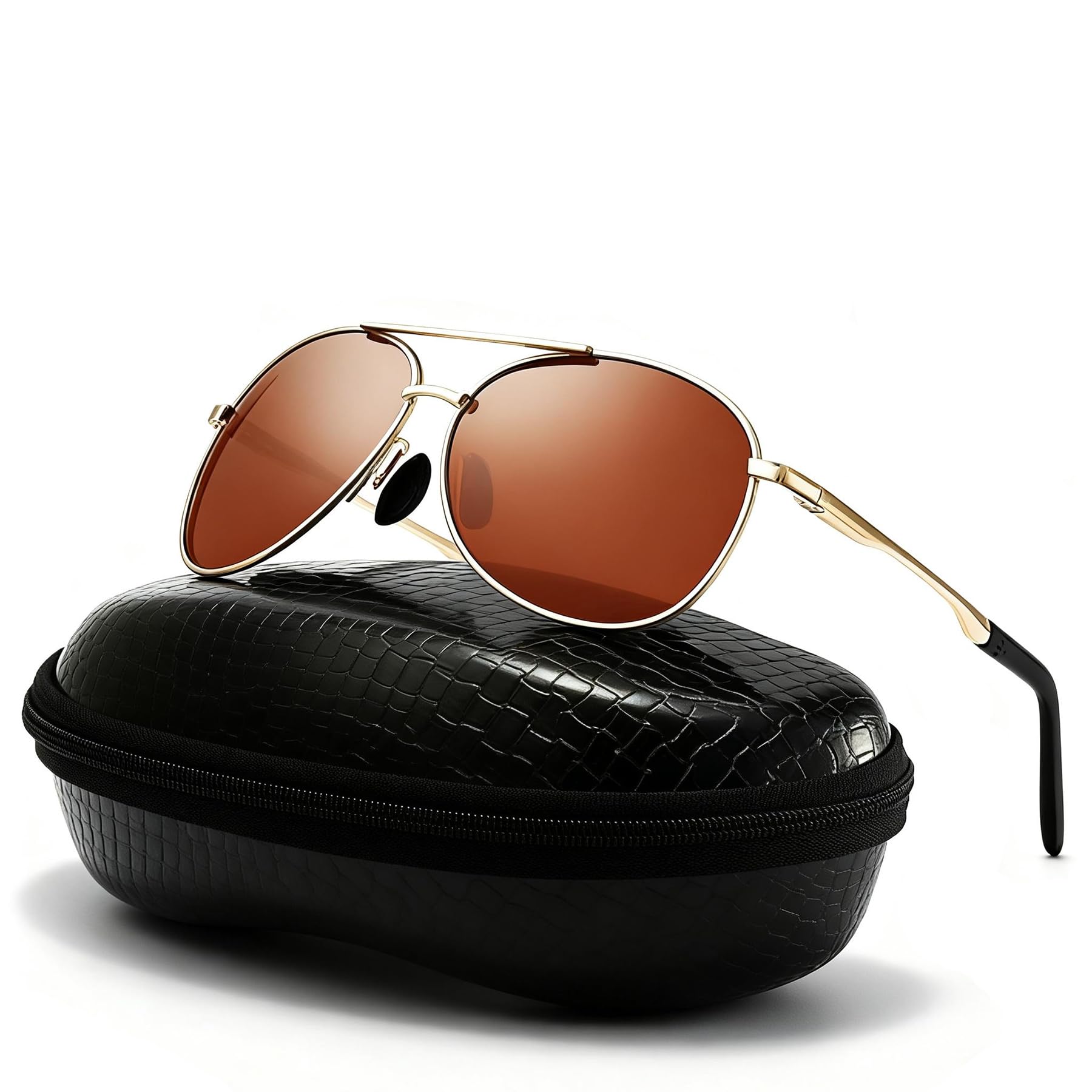 DXRPO Gafas de sol polarizadas para hombre, unisex, polarizadas, para exterior, vintage, marco de metal, UV400