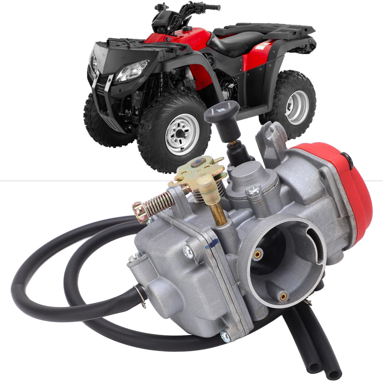 Carburateur professionnel 28 mm/1,1 po 250U 344 AT250U 454 Carburateur remplacement en caoutchouc et alliage pour VTT Jianshe JS250 Mountain Lion 250 ml