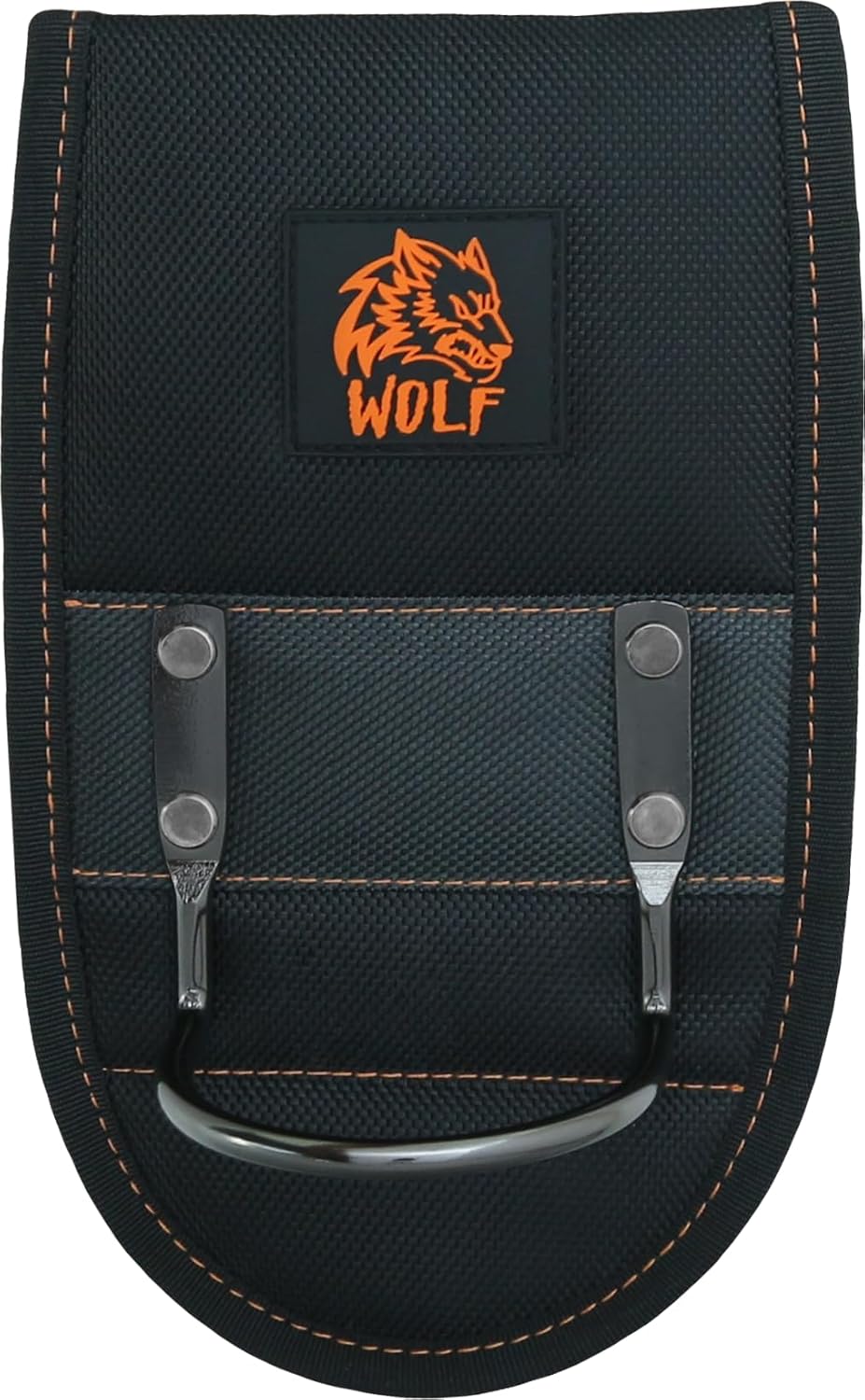 WOLF WTH2101 Heavy-Duty Ballistic Steel Loop Hammer Holder | 3’’ Work Tool Belt Tunnel | Mallet Rock Pick Holster | Durable Lightweight | Construction Contractor Bricklayer Mining Maintenance Handyman