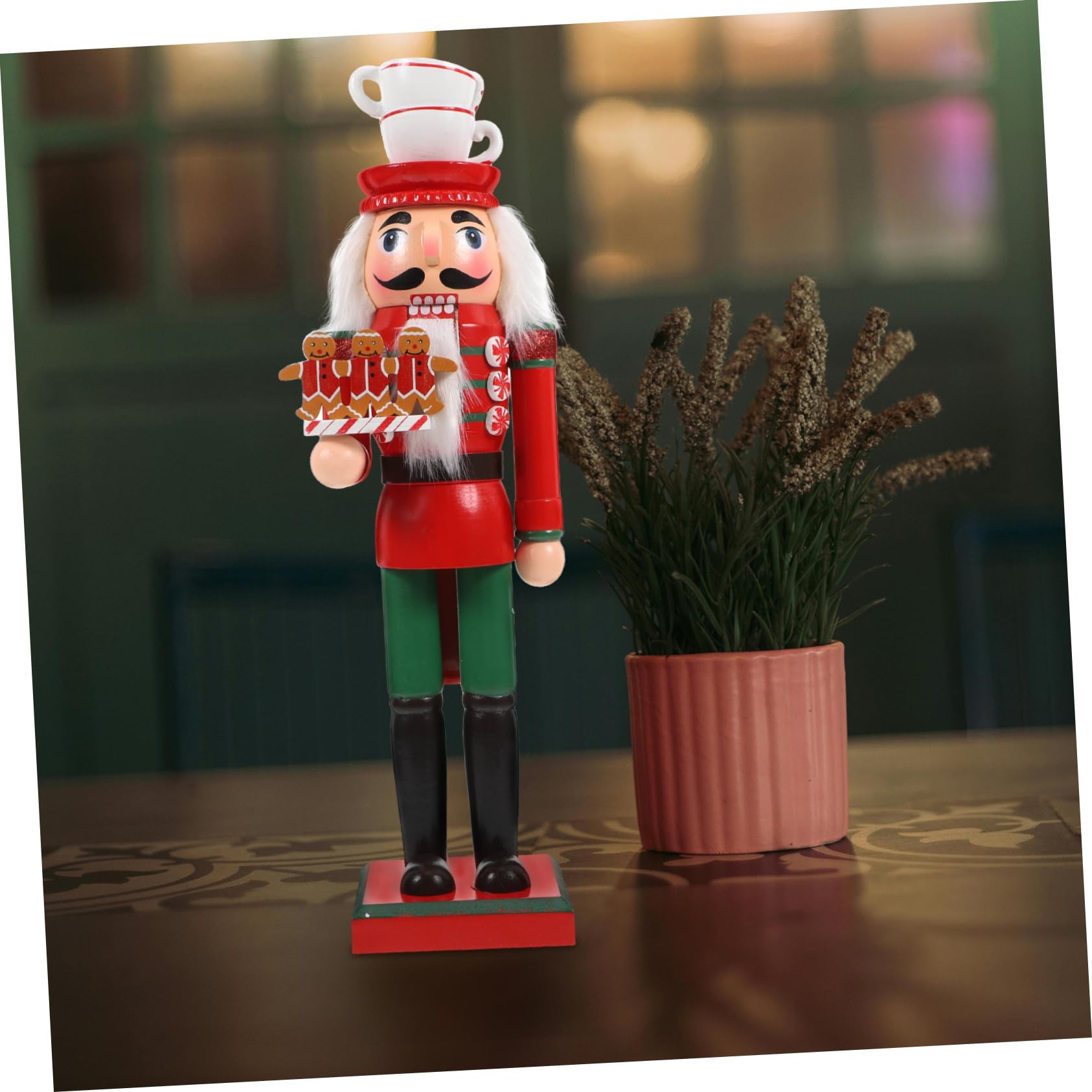 Casse-Noisette Bois Figurine de Soldat Pain Épice Décoration de Ballet pour Noël Objet de Collection pour Fêtes