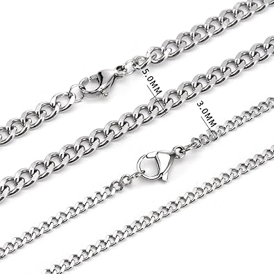 Collana Uomo MM&UU In Acciaio Inossidabile 316L | Lunghezza 60 Cm Regolabile | Design Moderno - Foto 2