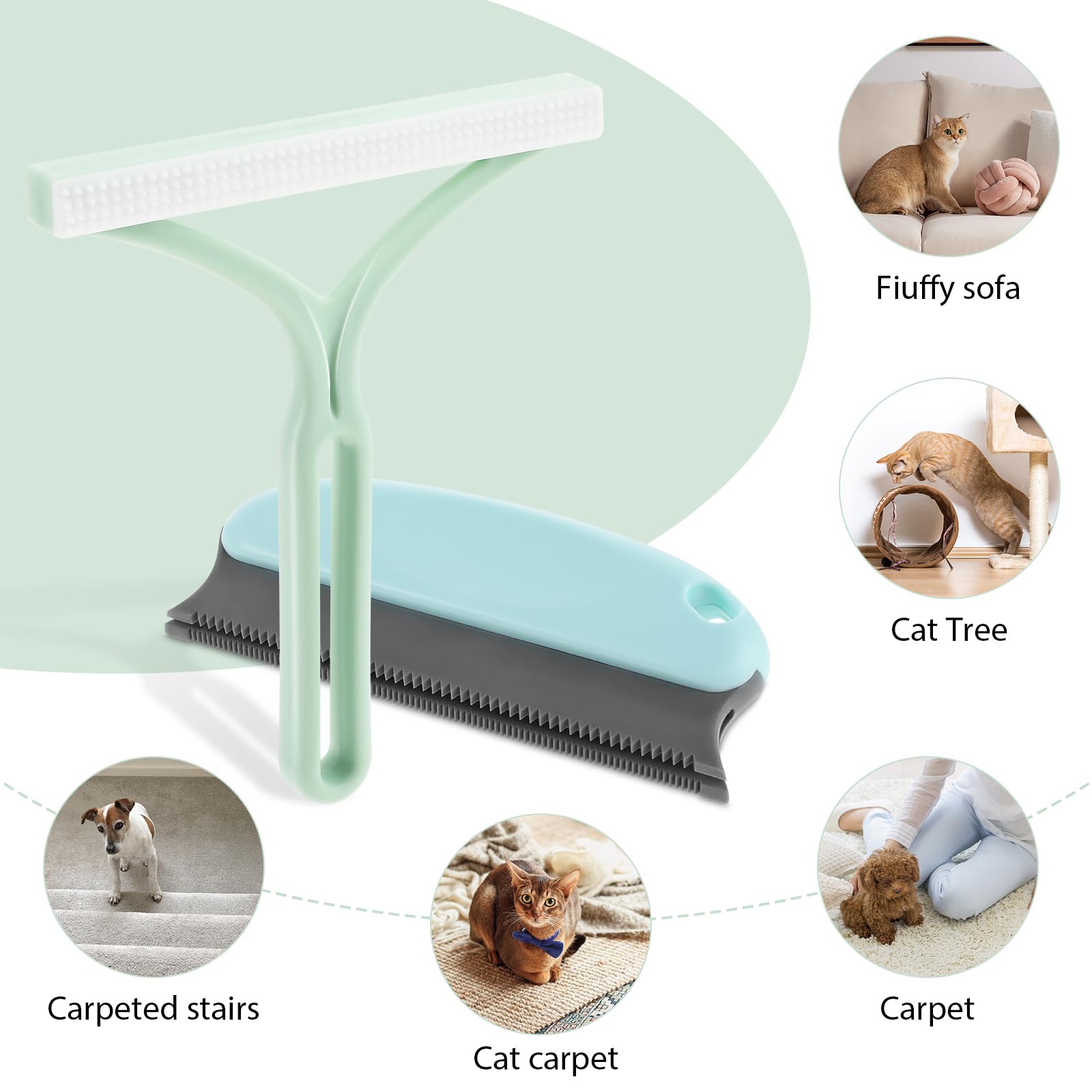 Minkissy 2x Haustierkamm Metall - Hunde Katzen Entfilzungskamm Mit Holzgriff