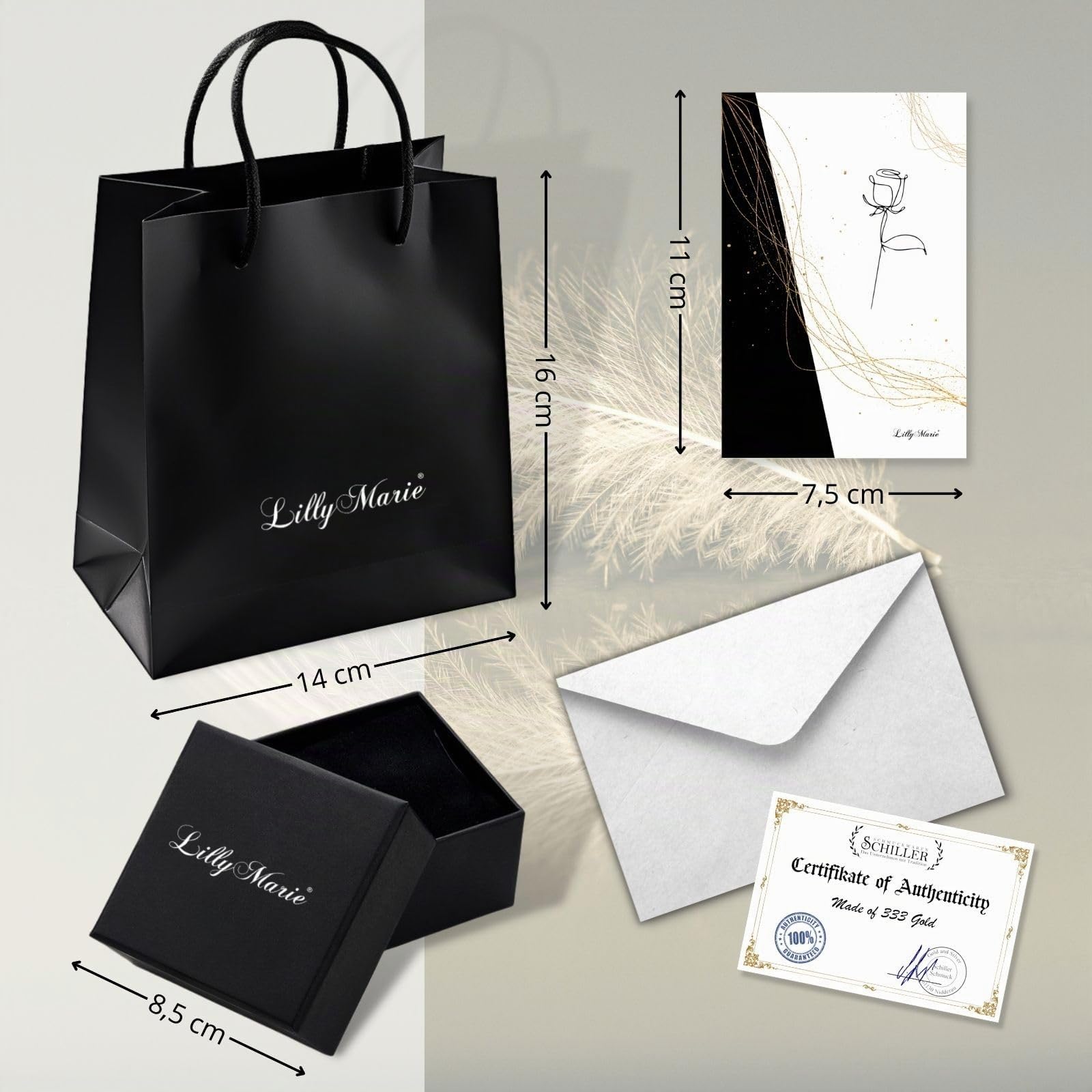 LillyMarie Buchstaben Kette Gold 333 Personalisierte Halskette mit Initial Anhänger Alphabet A-Z Buchstabenkette Damen Namenskette Geschenk für Frauen Weihnachten Geburtstag Valentinstag