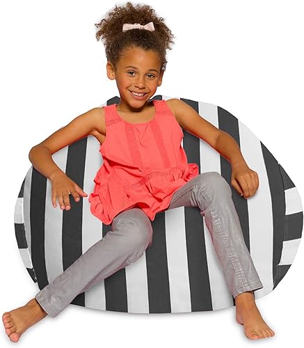 Miniatura 288 de Posh Creations - Sillón puff para niños, adolescentes y adultos, incluye funda extraíble y lavable a máquina, grande de 38 pulgadas, piel de conejo