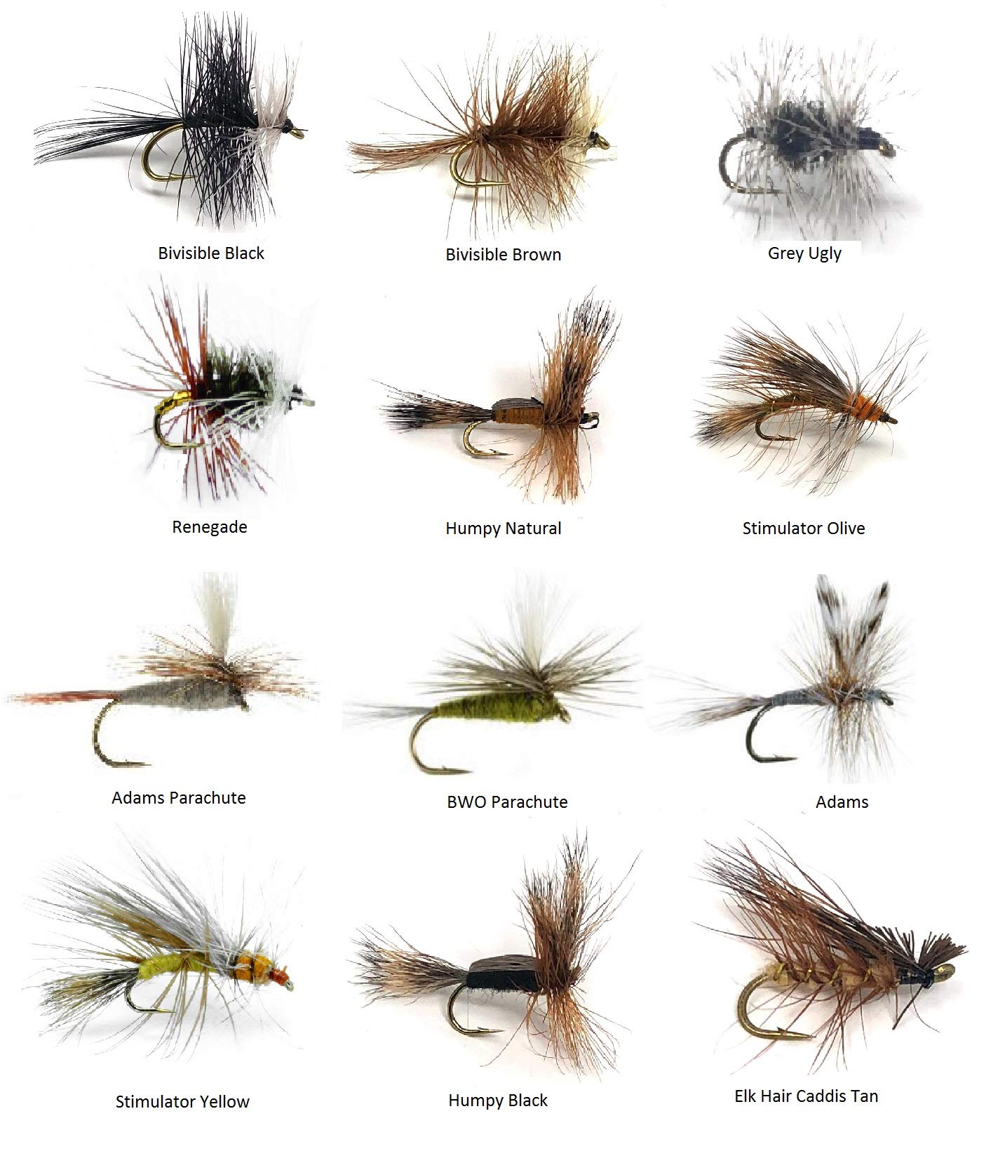 Amazon.co.jp: Feeder Creek フライフィッシングフライ | 12種類の効果
