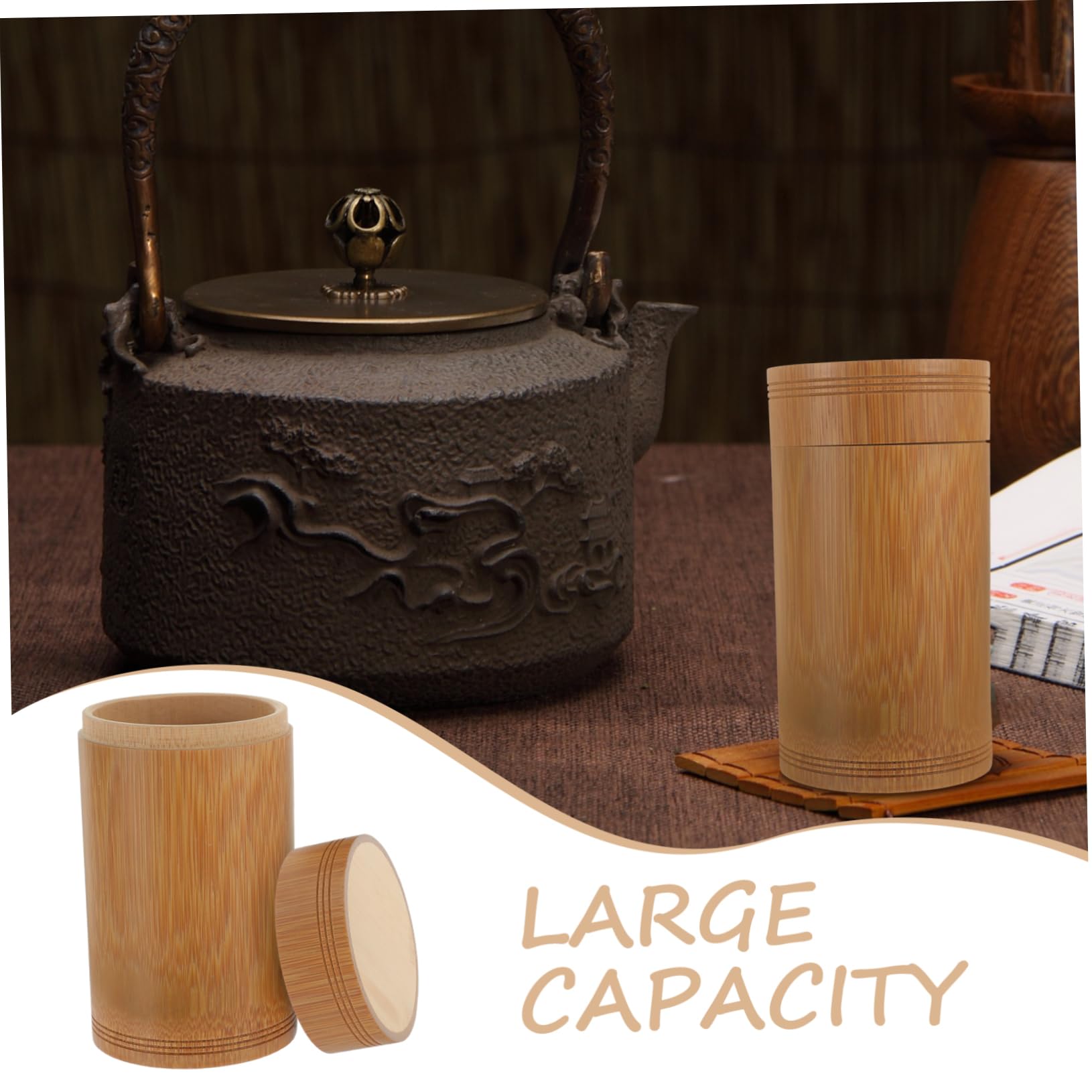 Amazon|HAKIDZEL 竹製茶筒 蓋付き密封茶瓶 竹の茶壺 茶葉保存瓶 Amazon|HAKIDZEL 竹製茶筒 蓋付き密封茶瓶 竹の茶壺 茶葉保存瓶