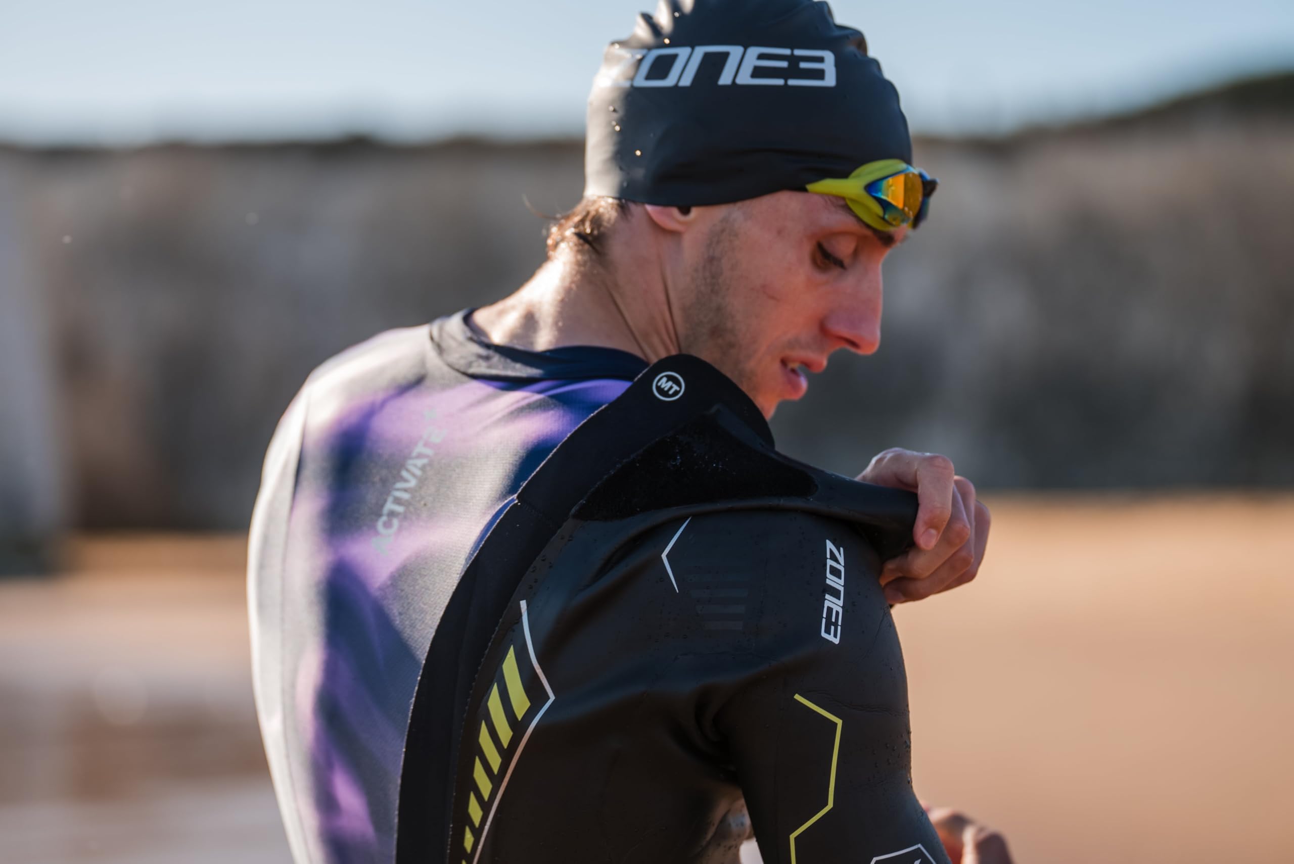 ZONE3 Herren Activate+ Kurzarm Tri Suit - Performance Einteiler für Triathlon Training & Rennen