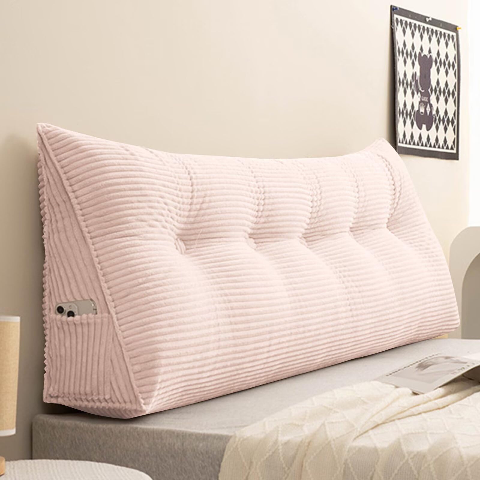 Amazon.com: TESICA Bed Wedge Headboard Pillow Twin College Dorm