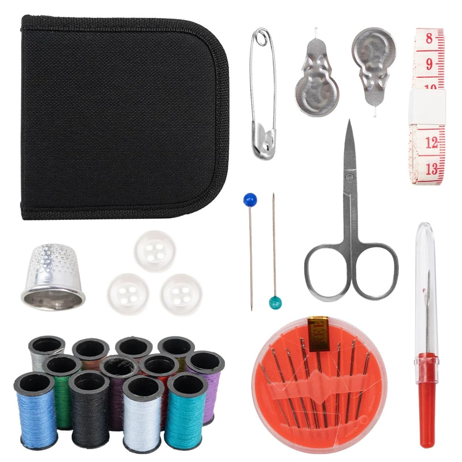 Sewing Kit Compact and Portable 1 Set Portable Sewing Kit for Beginners & Professionals Including Needle Thread Scissor Tape Measure Button Accessories & Tools(Type 1)