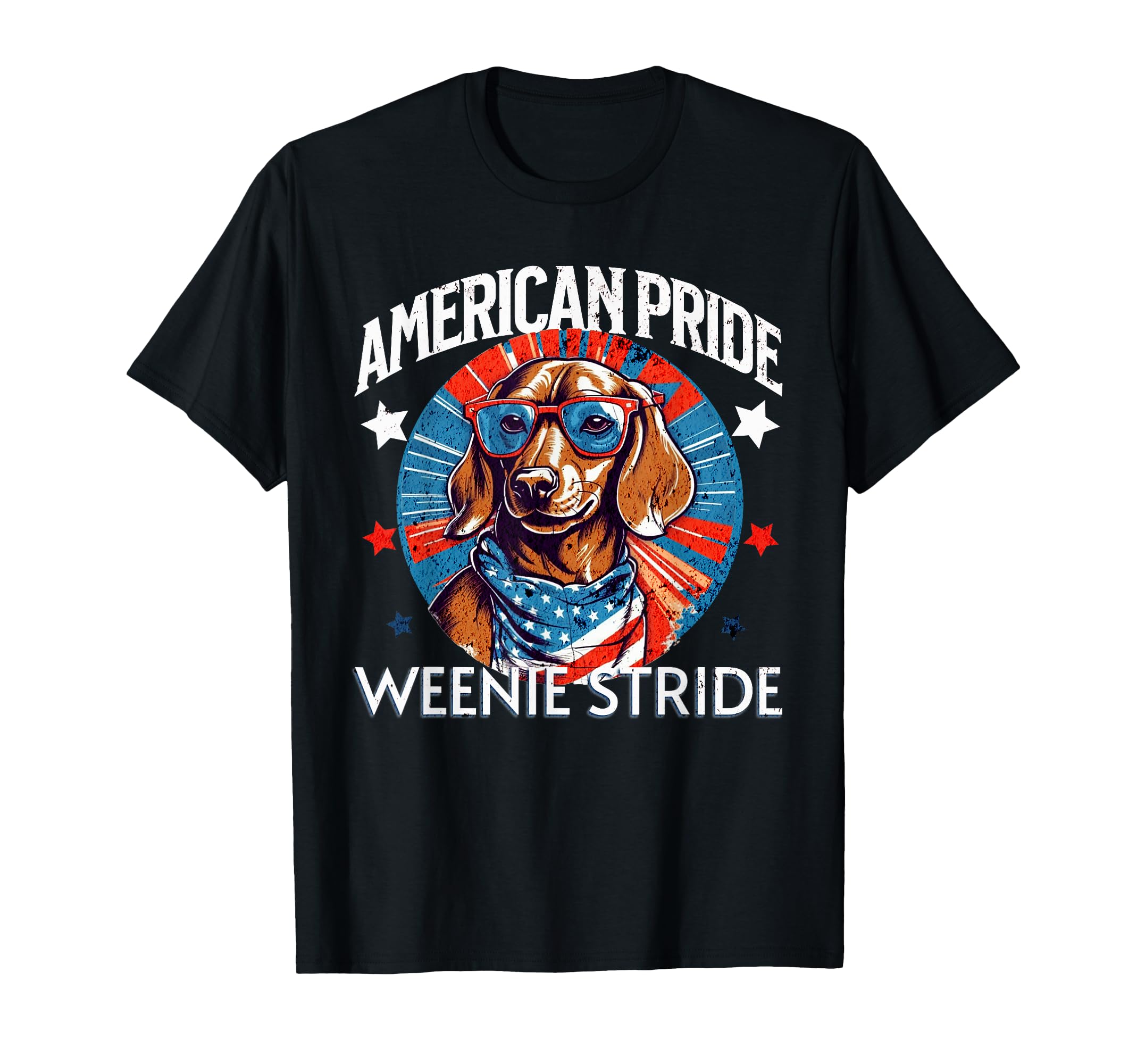 4th of July Funny Dachsund Weiner Dog Weenie USA America T-Shirt