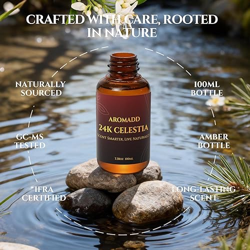 Miniatura 3 de AROMADD - Aceite difusor de celestia de 24 quilates inspirado en el aroma de hotel de lujo, 3.38 onzas líquidas, difusor de aroma y difusor de