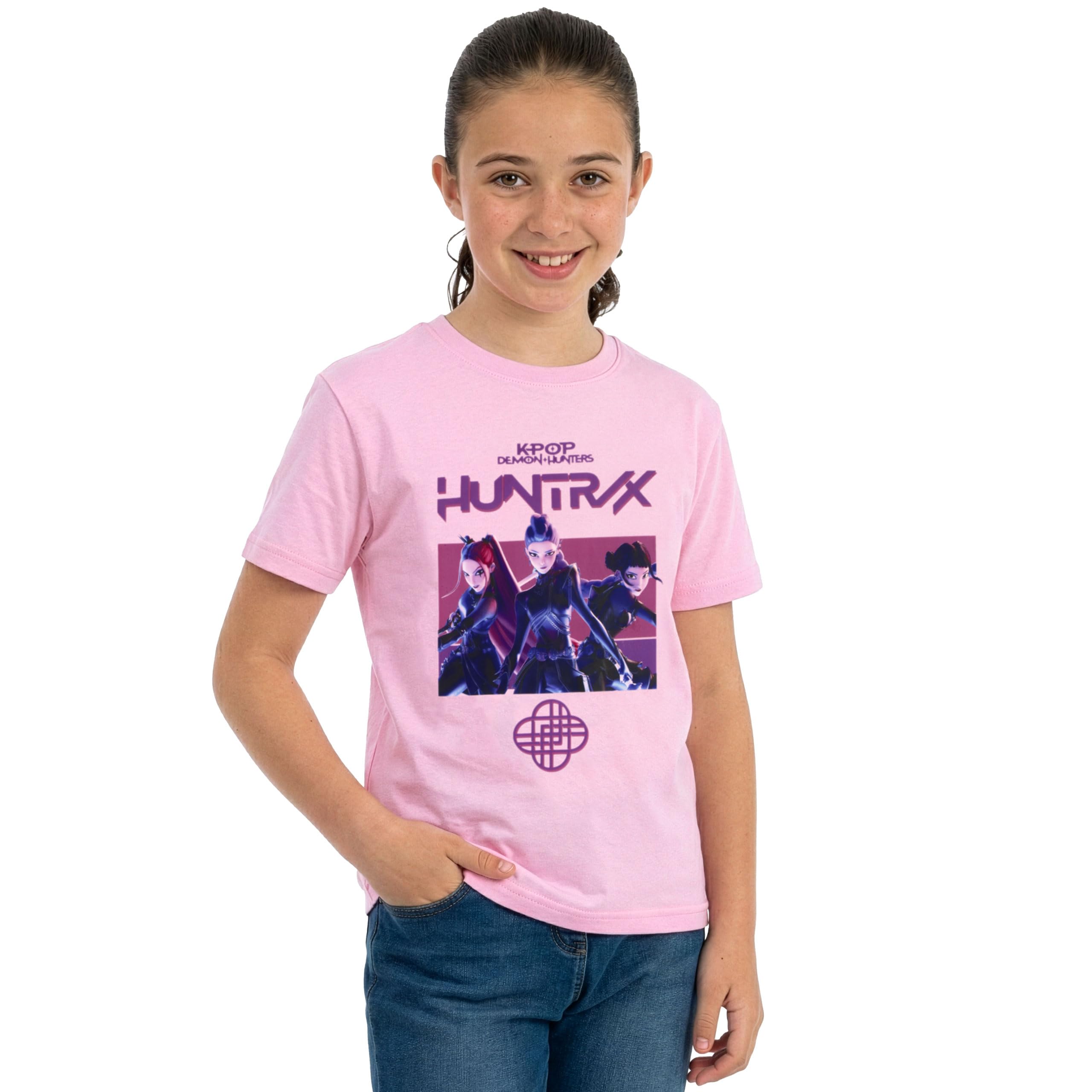 KPop Demon Hunters T-Shirt Enfant, Huntrix T Shirt Fille, Kpop Vetement Fille, Chemise Ete Filles A Manches Courtes