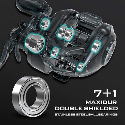 Miniatura 8 de KastKing Spartacus II Baitcasting Fishing Reel, 6oz Ultralight Baitcaster Reel, Super Smooth with 17.6 LB Carbon Fiber Drag, 7.2:1 Gear Ratio, 39mm