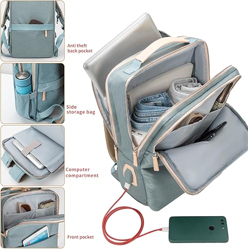 Miniatura 3 de NOBLEMAN Mochila para hombre, mochila de viaje para laptop, mochila resistente al agua, se adapta a mochila para portátil de 17 pulgadas, mochila de