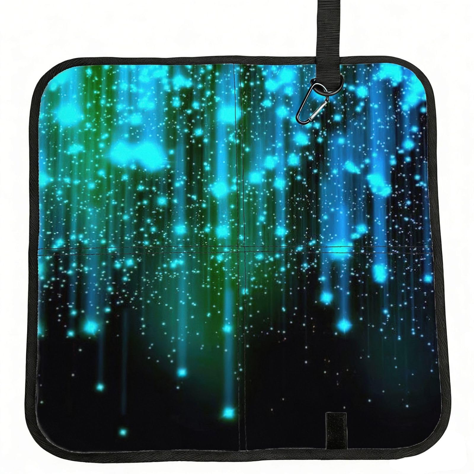 OKFSTY Stars Print Fold Away Seat Cushion Portable Outdoor Pad Polyester Bleacher Bench Mat Travel Picnic Pad